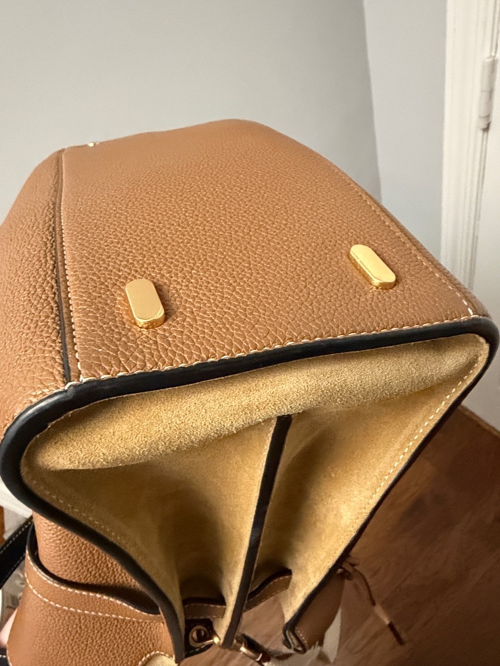 Tory Burch Lee Radziwill Leather and Suede Double bag - Picture 11 of 12